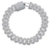 Neue Mode 12mm Breite CZ Miami Cuban Link Kette Hip Hop Bling Micro Pave 5A Klare Zirkonia Kubanischen männer Armband Großhandel Pkmjd