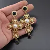 Charm Vintage Baroque Court Style Earrings Antique Queen Relief Acrylic Earring Push Back Stud Fashion Jewelry for Women Cameo 231208