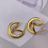 Stud Earrings 2023 925 Sterling Silver Geometric Simple Round Gold Hoop For Women