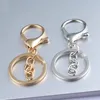 Keychains 5Pcs Key Ring Classic Metal Plated Lobster Clasp Rotating Hook With Chain Jewelry Making Components For Keychain