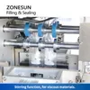 Zonesun自動袋パッケージングマシン垂直方向のフォーム充填シールVFFSバギング機器液体ポーチパッキングZS-FS500Y-2