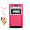 Ice Cream Machine 3 Colours Commercial Stall Equipment Soft Ice Cream Maker Automatic Desktop Sweet Cone Vending Machine