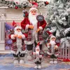 Christmas Toy Supplies 60/45/30cm Creative Big Santa Claus Merry Christmas Decorations for Home Children's Year Toy Gift Navidad Natal year 231208