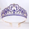 Birthday Tiara Crystal Bridal Crown Diadem Veil Tiaras with Comb Wedding Hair Accessories Headpieces Head Jewelry Party