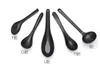 Soup Spoon Black Matte Ladle Spoon Plastic Japanese Style Melamine Tableware AntiFall Tortoise Shell Shaped Spoons ZZ