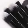 Makeupborstar Zoreya Black Makeup Borstes Set Eye Face Cosmetic Foundation Powder Blush Eyeshadow Kabuki Blandning Make Up Brush Beauty Tool 231202