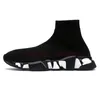 OG Classic Women Mens Designer Sock Shoes Ankle Boots Speed Trainer Graffiti Black White Red Speeds 2.0 Clear Sole Runners Socks Slip on Cloud Loafers Sports Sneakers