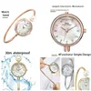 Other Watches Elegant Silver Women Bracelet Watch Luxury Brand Diamond Female Wristwatch Waterproof Famous Fashion Lady Wristband Hand Clock 231207