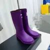 2023 Luxury Design Channel Rain Boot Elegant Perfect Cool Girl In Autumn Winter Alphabet Instant Casual Boots 23.12.8