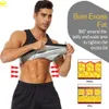 Men Sauna Heat Trapping Shapewear Sweat Body Shaper Vest Slimmer Compression Thermal Top Fiess Workout Shirt