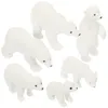 Dekoracje ogrodowe Niedźwiedź Polar Micro Krajobraz Biała żywica ozdobna miniaturowa dekoracja figurki domowe
