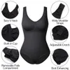 Femmes Shapewear BodySuit Traineur Traineur Versé Full Corps Shaper Tamim Control Bodys Slimming Underwear Sexy V Neck Tops