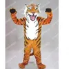 2024 Deluxe Plush Tiger Mascot Costumes Halloween Cartoon Character Outfit Suit Xmas Outdoor Party Festival Dress Promotional Advertising Clothings