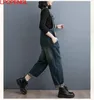 Dames jeans denim jumpsuits voor patchwork Koreaanse stijl overalls Eendelige outfit Dames rompertjes Casual vintage speelpakjes Rechte broek