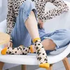 Women Socks 3 Pairs Transparent Sexy Leopard Glass Silk Breathable Mesh Summer Thin Female Middle Tube Scks