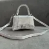 10A Luxurys Crystal Handbag Designer Bag Hourmlass for Woman Mens Top Handle Pochette Pochette Clutch bagh bag bag bage leather crossbody contain contain mini bags