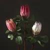 Couronnes de fleurs décoratives de luxe, grande Afrique Protea Cynaroides, roi des fleurs artificielles, fausses fleurs pour la décoration de la maison, couronne de plantes florales 231207