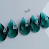 Chandelier Crystal Camal 5PCS 38mm Malachite Green Mesh Shape Drop Pendants Prisms Beads Hanging For Lighting Lamp Part Wedding