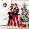 Familjsmatchande kläder Sleepwear Father Mother Daughter kläder Pyjamas Set Christmas 231207