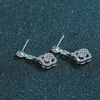 Original 0.6ct Platinum Plated 925 Sterling Silver Vvs d Color Gra Moissanite Pendant Earrings Screw Back Fine Jewelry