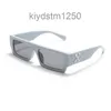 Moda na okulary przeciwsłoneczne projektant Offs White 2021 Nowe małe kwadratowe trendy okulary jasnożółte kobiety Dmez