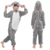 Rompers Lovely Bunny Costume For Children Babi Girl Boy Unicorn Kigurumi Pyjama Kids Onesie Jumpsuit övergripande barn Anim Sleepwear Pijama 231208