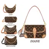 Boulogne Loop M45832 M81098 Diane Baguette 디자이너 가방 남자 여자 고급스러운 가죽 남성 크로스 바디 토트 7a 핸드 백 클래식 플랩 반달 클러치 어깨 가방