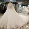 Luxus Weiße Spitze Appliques Perlen Hochzeit Kleid 2024 Prinzessin Ballkleid Schatz Arabisch Dubai Braut Kleider Vestidos De Novia
