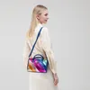 Sacs de soirée Kurt G London Eagle Head Sac à main 2023 Designer de luxe Marque de mode Rainbow Messenger Sac Coloré Couture Seau 231208