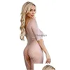 Women'S Sleepwear Womens Sexy Bodysocks Hollow Harnesses Fishnet Bodystockings Babydoll Open Crotch Bodysuit Lingerie Net Ladies Cro Dhgzt