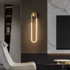 Wandlampen Moderne Minimalistische Ellips LED Licht Goud Zwart Koper Blaker Armatuur Voor Salon Slaapkamer Gangpad Trap Lamp Home Decor