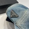 Moda uomo di lusso designer berretto da baseball triangolo stampato moda donna casual snapback cupola blu denim lusso mens designer berretti streetwear