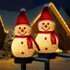 Garden Decorations Christmas Light Solar Snowman Outdoor Powered Stakes Lights For Corridor Patio Lawn Decoration 231207