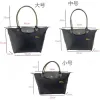 3 storlekar Longchammp Tote Designer Bag Women's Weekender Nylon Dumpling Bag Top Handtag Luxurys Handväska axelväska Lady Clutch Man Crossbody Brodery Shopping Väskor