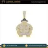 3.8 CTS 30 Grams IGL Certified Luxury Wedding Fine Jewelry VVS1 14K Gold Iced Out Sumo Wrestler Moissanite Diamond Pendant