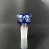 Latest Colorful Glass Smoking Portable Replaceable 14MM 18MM Male Joint Interface Bong Waterpipe Bubbler Point Handle Handpipe Herb Tobacco Bowl