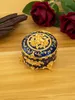 Storage Boxes Metal creative European vintage jewelry gold-plated hand-painted box small high-end rose jewelry storage box cotton exchange box Val 231208