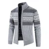 Jaquetas masculinas suéteres outono inverno quente cashmere lã zíper cardigan homem casual malhas sweatercoat masculino roupas 231207