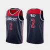 Washington''Wizards''men Bradley Beal Admiral Schofield Isaac Bonga Davis''bertans Navy Custom Statement Jersey