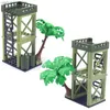 Blocos Hot MOC World Sentry Post Lookout Tower Árvore Cena de Guerra Militar Cidade Blocos de Construção Clássico Modelo Tijolos Kits Define Idéias R231208