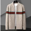 Winter spring Men's zipper Sweaters Cashmere Cardigan Autumn Fashion thick warm knitted Sweaters baseball Jacket Coat