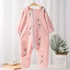 Barboteuses enfants Onesie garçons filles à manches longues flanelle pyjamas enfants hiver dessin animé pyjama bébé vêtements de nuit 1-4 ans sac de couchage 231208