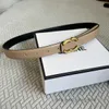 Chaneles riemontwerper Woman Belt Women Fashion 2,5 cm breedte 6 kleuren geen doos met overhemdontwerpers riemen 32