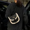 Sacos de outono e inverno cor sólida um ombro portátil pequeno quadrado saco designer saco de lã imitando lã de cordeiro