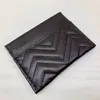 Classic Designer G Carte Holders Wallet Mens Womens Coin Bourses Texture en cuir noir