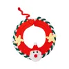 Coleiras de cachorro tricô gato colar presente papai noel decoração festiva feriado para e neckwear mão tecido cachecol gatinho colar