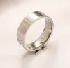 Kvinnor Engagement Love Designer Band Ring rostfritt stål smycken bleknar inte 18k guldpläterade smycken