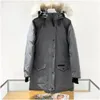 Womens Down Parkas Designer Winter Puffer Jacket Coat Canadian Mystique Coyote Fur Thickened Extra Long Hooded Parka 3035L Drop Delive Otbnv