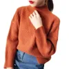 SWEATER KOBIET NOWOŚĆ SWEATER PULOVER Autusz/Zima dzianina luźna okrągła szyja solidny kolor ukośny pasek swobodny moda damska 20