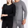 Women's Thermal Underwear Winter Men For Women Sets Long Johns Warm Solid Soft Casual Double Faced Velvet Plush Top With Pants Thick Ski 231206